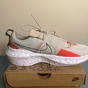 Nike Orange and Cream Sneakers with Modern Silhouette